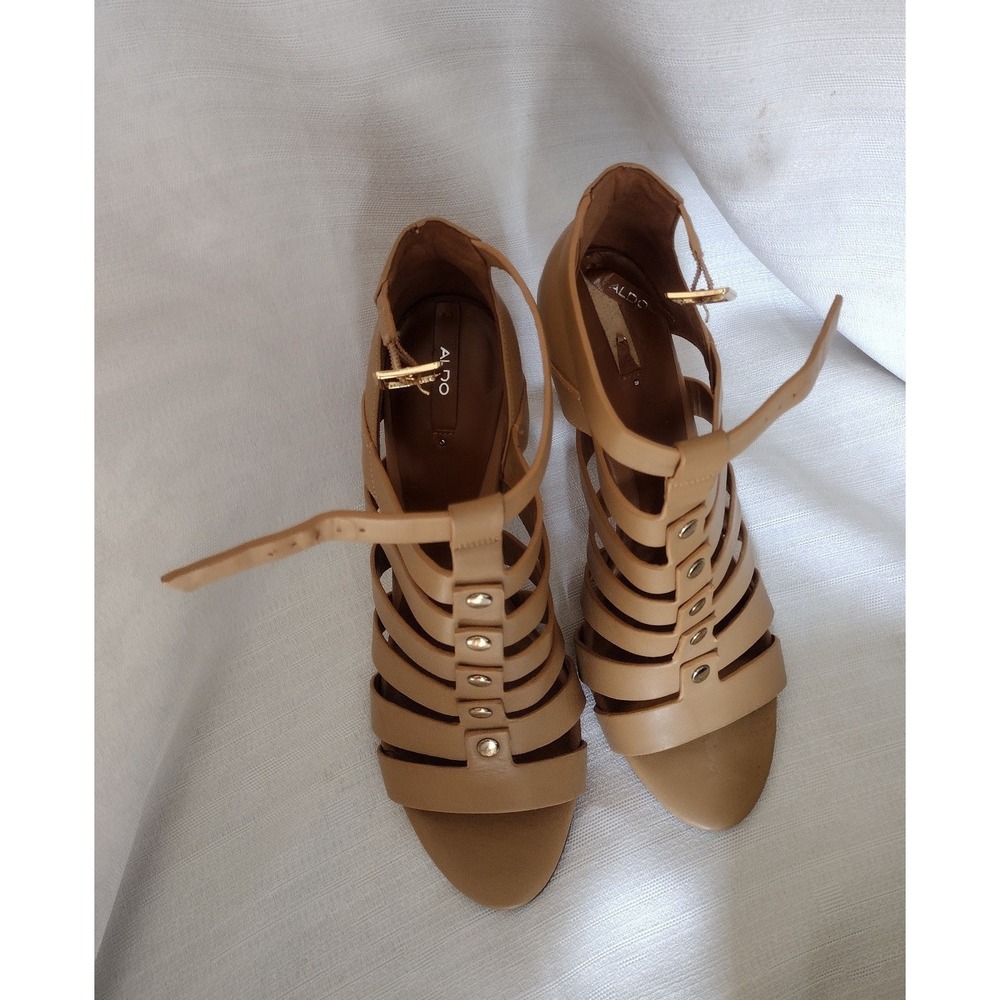 ALDO Women's Tan Strappy Gladiator High Heel Sandals – Size 10